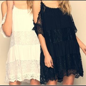 White Lace Off Shoulder Dress